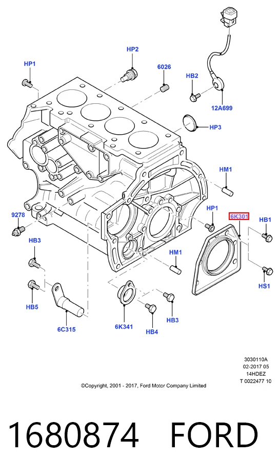 Comprar Retén de cigüeñal Ford Fiesta Mk4 JAS, JBS