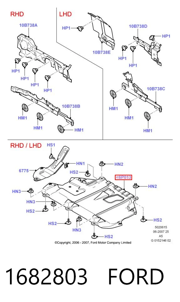 Protección motor / empotramiento para Ford Focus DA, HCP, DP