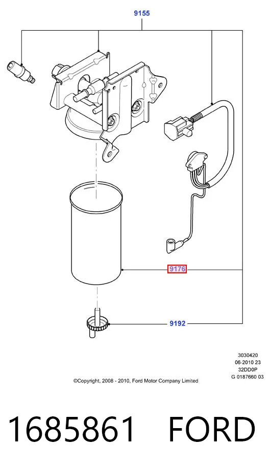 1685861 Ford Filtro de gasolina