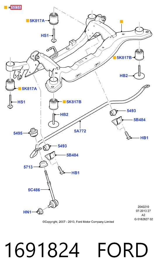 Subchasis trasero Ford Mondeo IV (2007-2014)