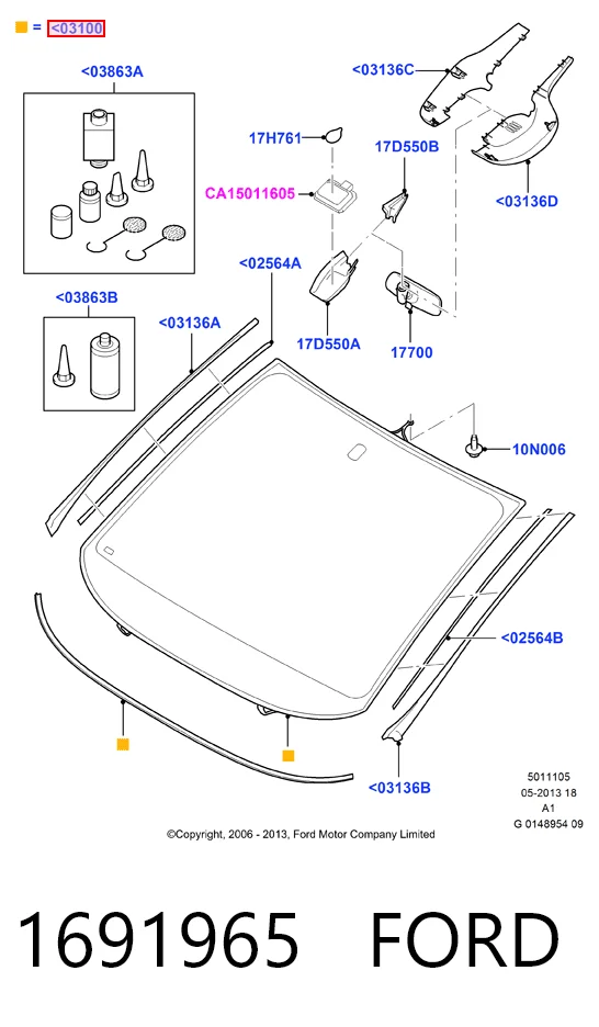 Parabrisas delantero  para Ford Galaxy II CA1 WA6