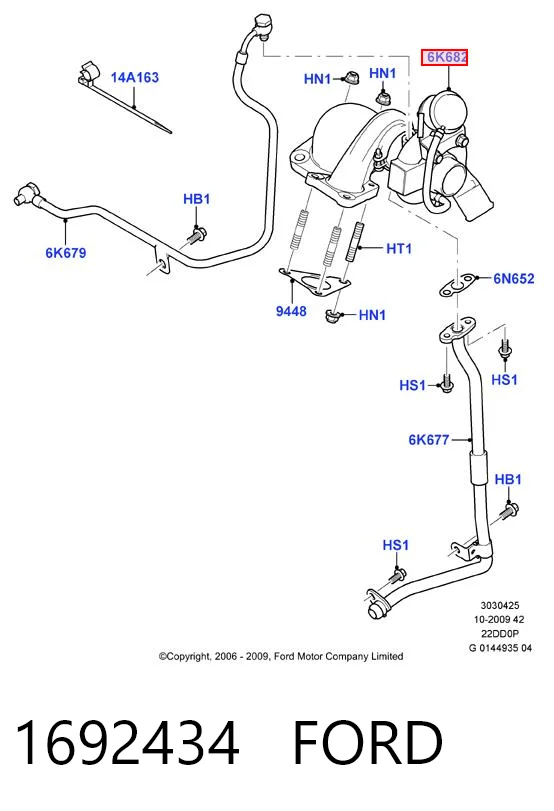 1692434 Ford Turbo para motor