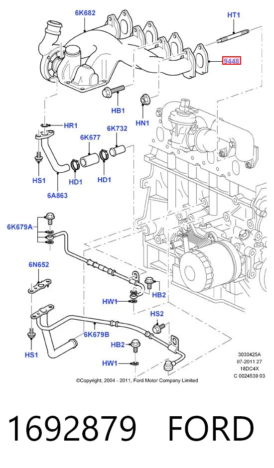 Junta de colector de escape Mondeo II sedán (1996-2000) original desde 7,73 €