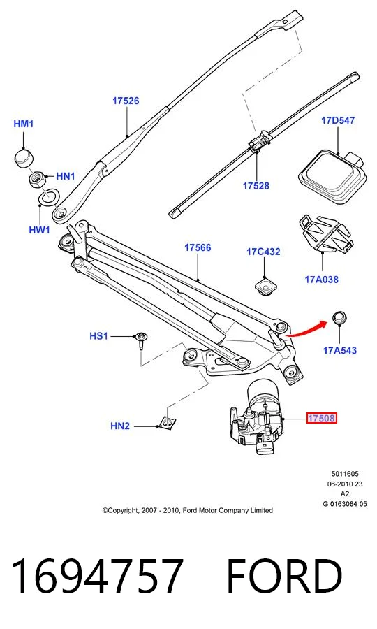  Motor limpiaparabrisas Ford Mondeo 4