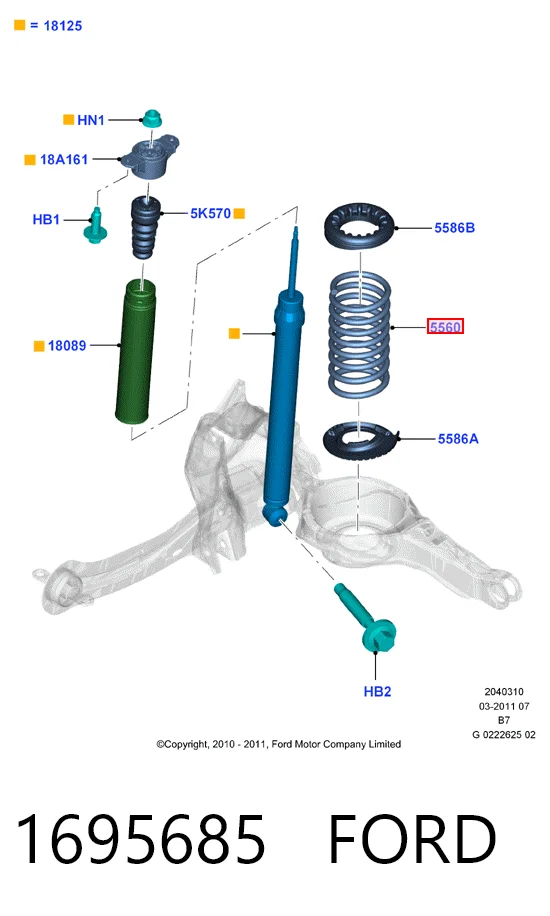 Muelle de amortiguador Ford C-Max  (CB7)