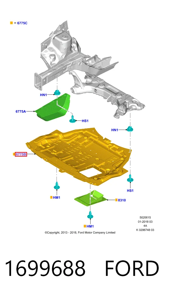 Protección motor / empotramiento para Ford Fiesta Mk6 CB1