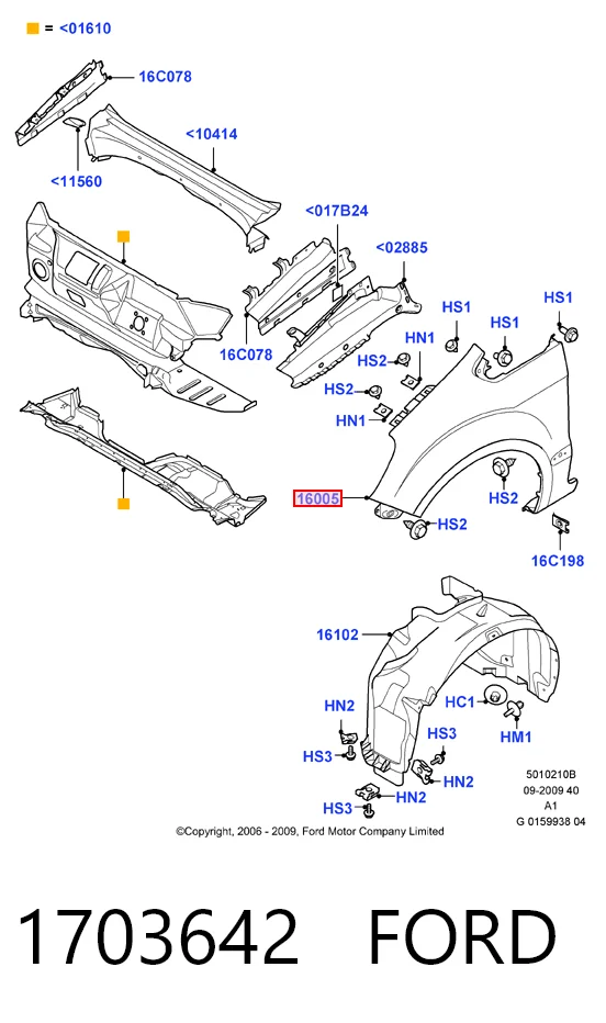Comprar Aleta delantera izquierda Ford Galaxy  WA6 a bajo precio