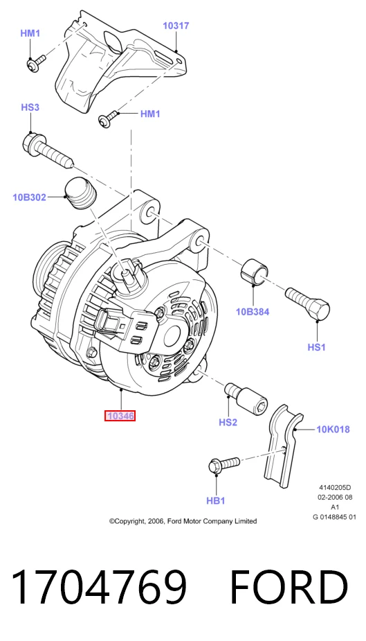 1704769 Ford Alternador de coche