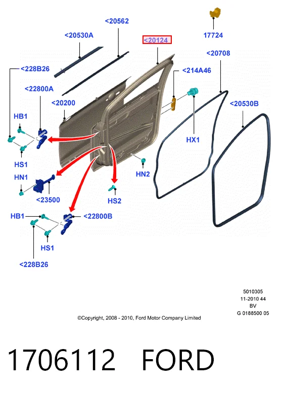 Puerta delantera para Ford Kuga I CBV