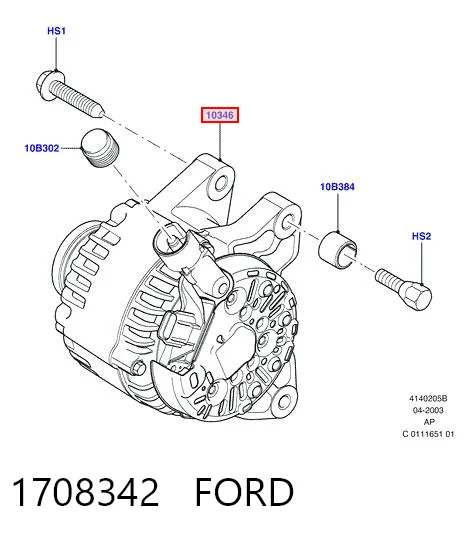 1708342 Ford Alternador de coche