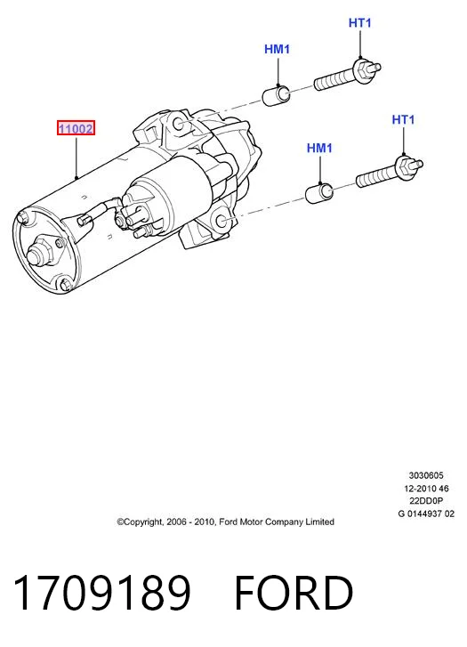 1709189 Ford Arranque motores
