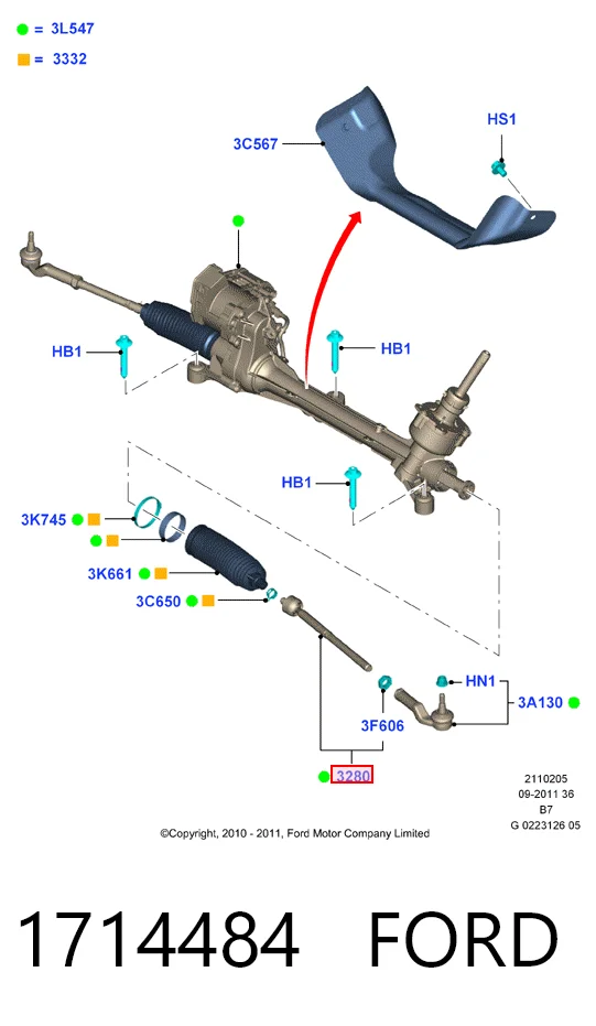 Barra de direccion coche Volvo S40 II (2004-2012)