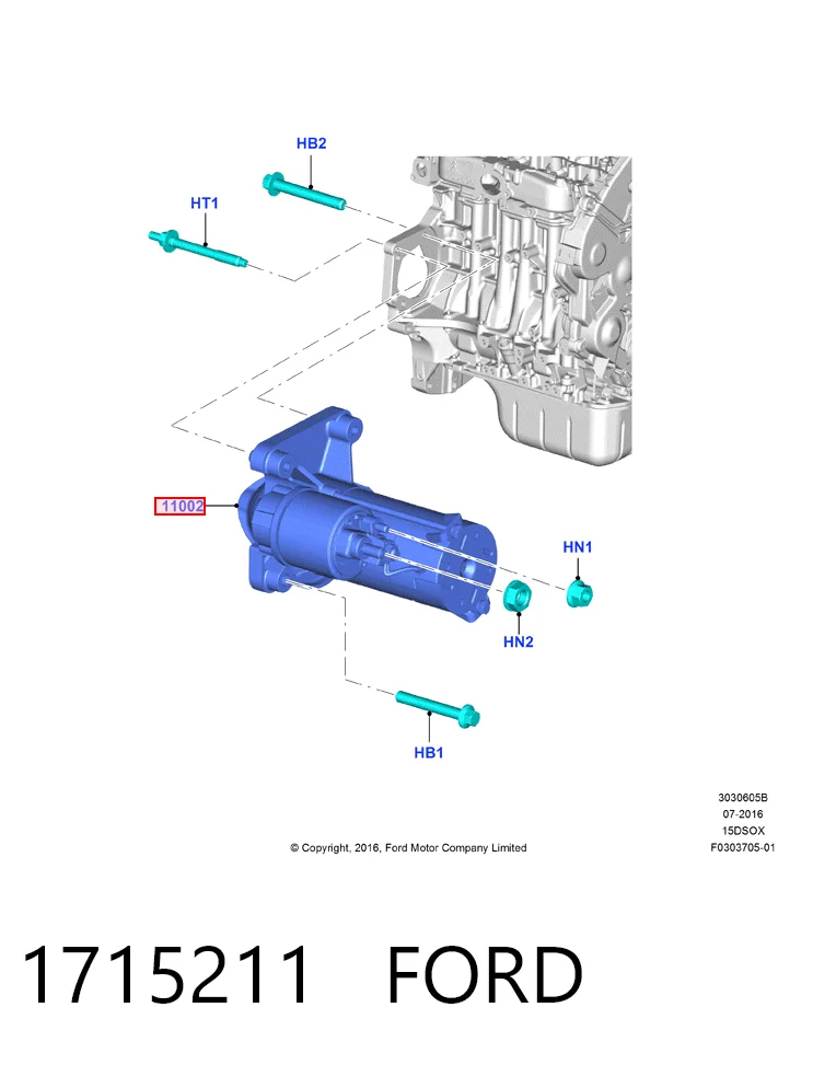 1715211 Ford Arranque motores