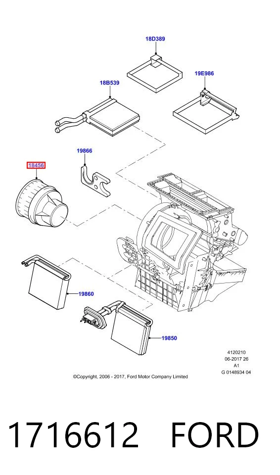 Ventilador de habitáculo Ford Mondeo IV (2007-2014)