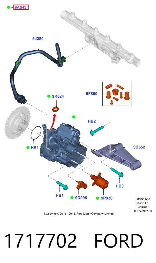 1717702 Ford Bomba de inyección