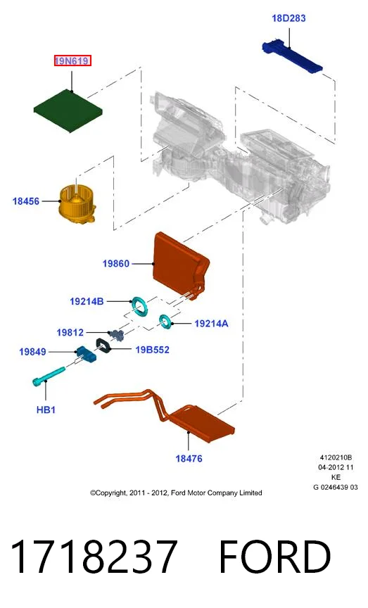 1718237 Ford Filtro antipolen