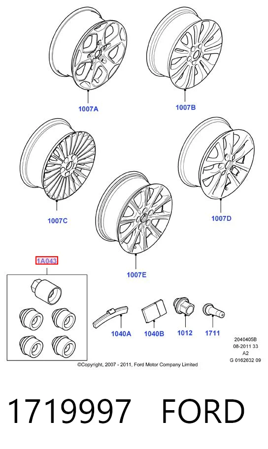 Tornillo de rueda para Ford Fiesta JH, JD
