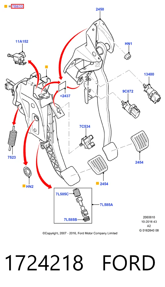 Comprar Pedal de embrague Ford Mondeo IV CA2 a bajo precio