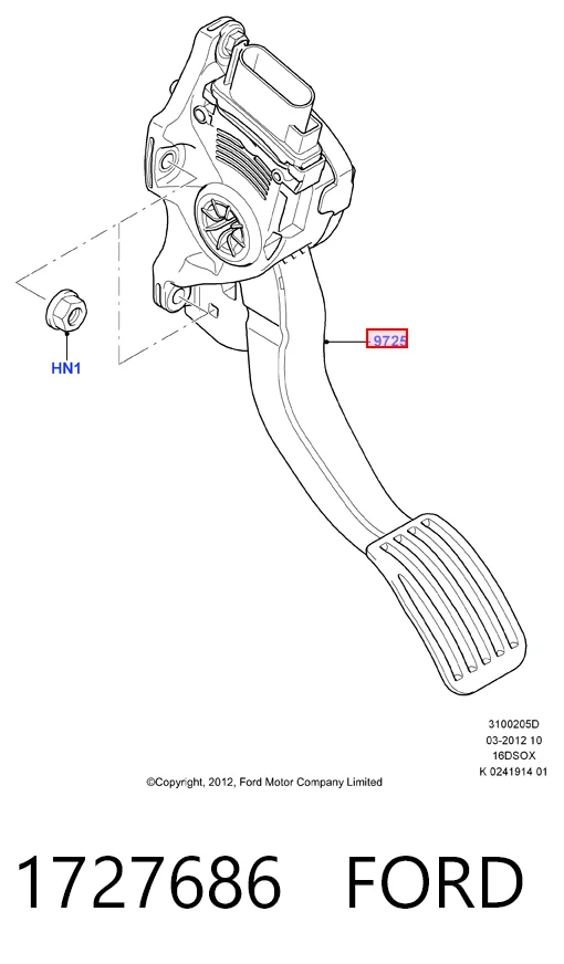 Comprar Pedal del acelerador Ford Galaxy II CA1 WA6