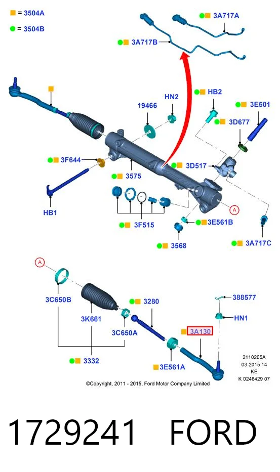 1729241 Ford Rótula de dirección