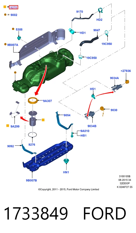 1733849 Ford Módulo de alimentación de combustible