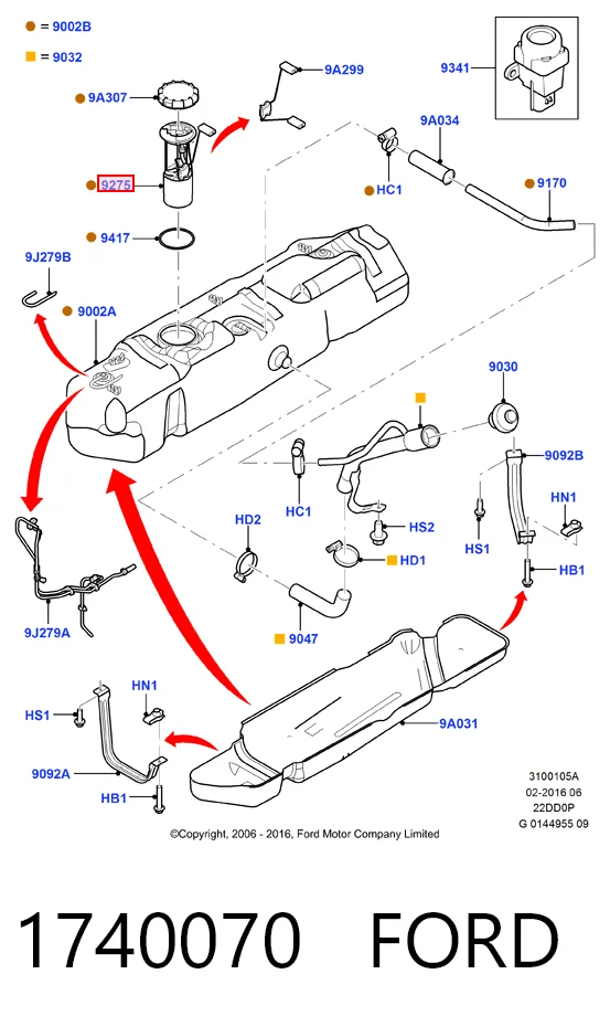 Bomba de combustible Ford Transit VI