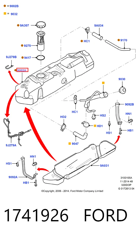 Depósito de combustible Ford Transit  (V347/8)