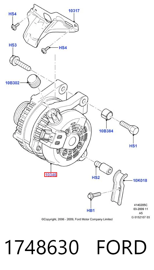 1748630 Ford Alternador de coche