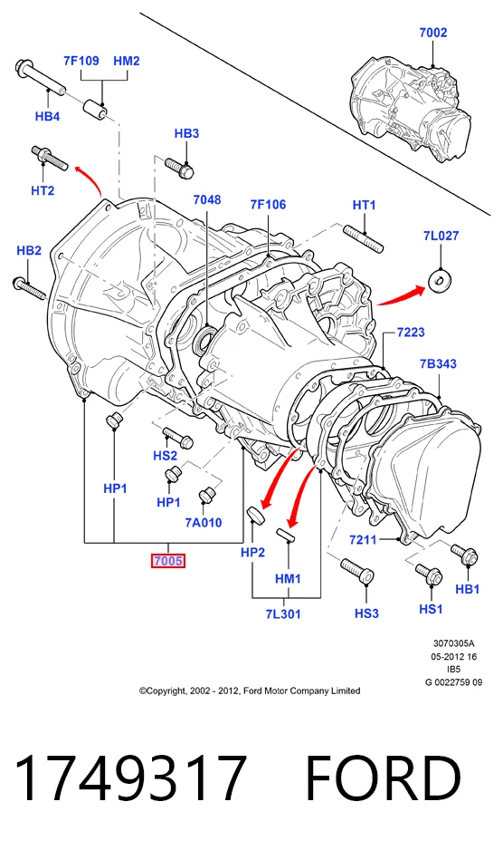 Cojinete de la transmisión para Mercedes Sprinter II 4,6-t 906