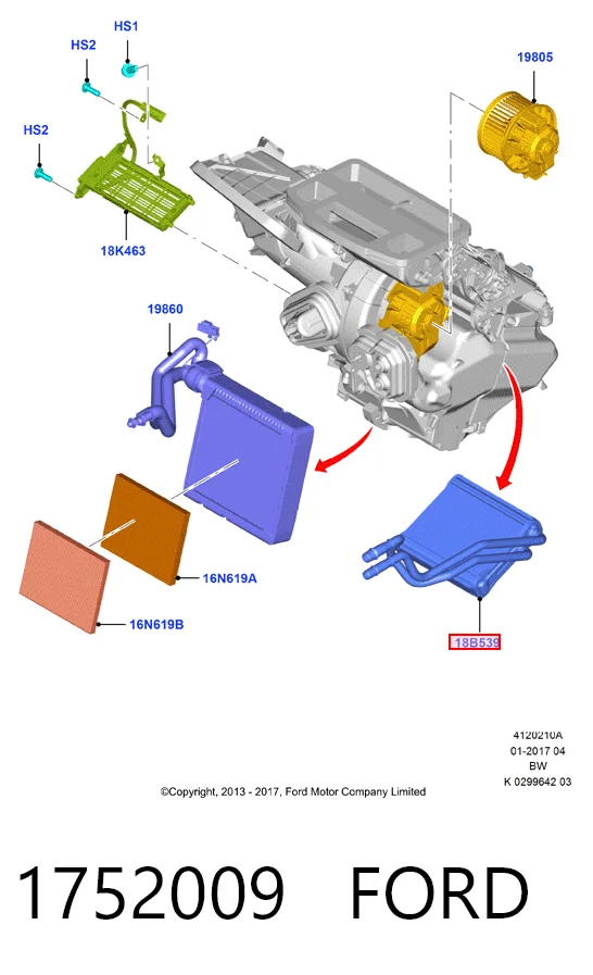 Calefactor Ford Fiesta VII ()