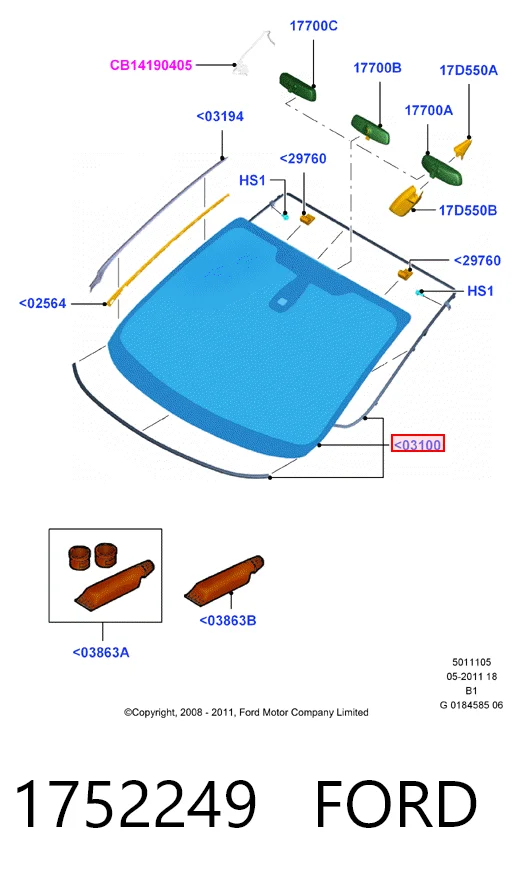 Comprar Parabrisas Ford Fiesta Mk6 CB1