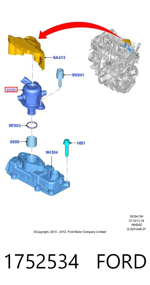 1752534 Ford Bomba de inyección