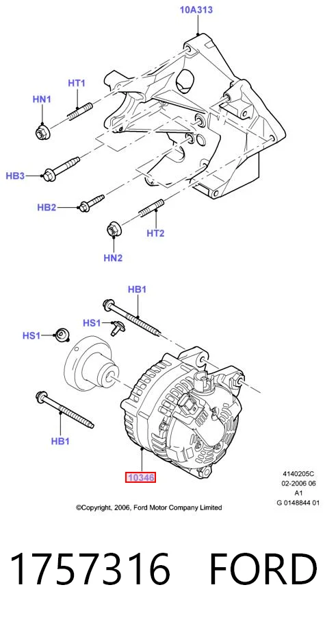 Alternador del motor Ford 1757316 precio, desde 202,31 EUR