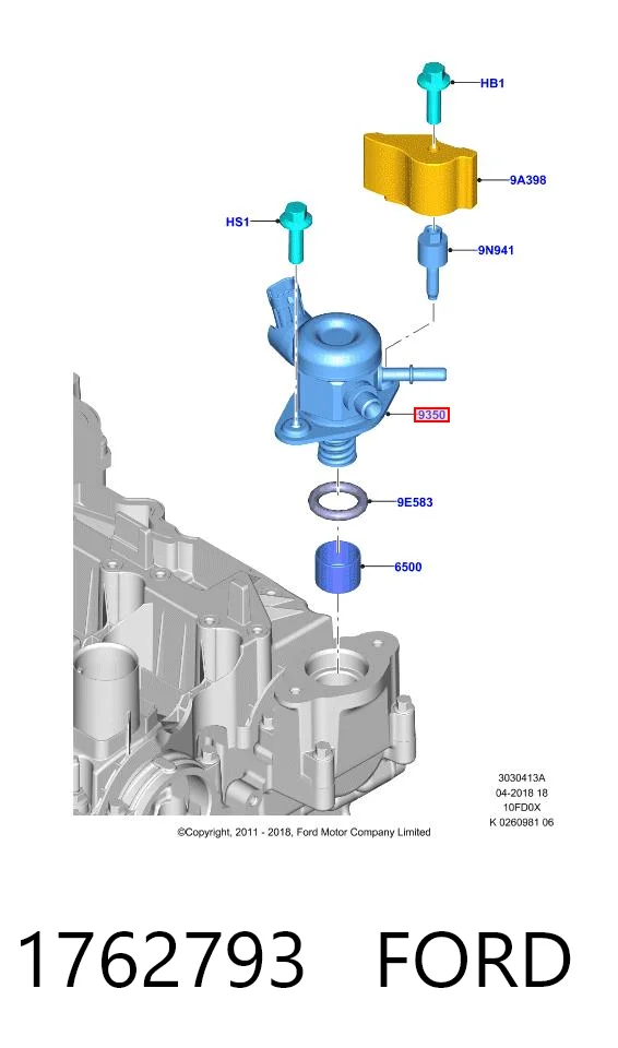 1762793 Ford Bomba de inyección