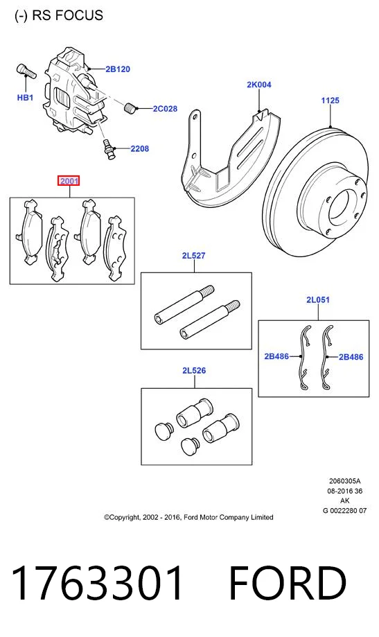 1763301 Ford Pastillas delanteras