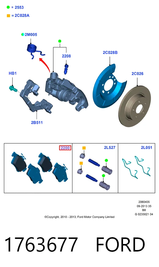 Pastillas traseras de freno Ford 1763677 precio, desde 20,10 EUR