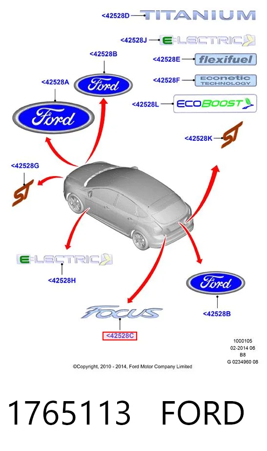 Comprar Emblema de tapa de maletero Ford Focus III CB8 a bajo precio