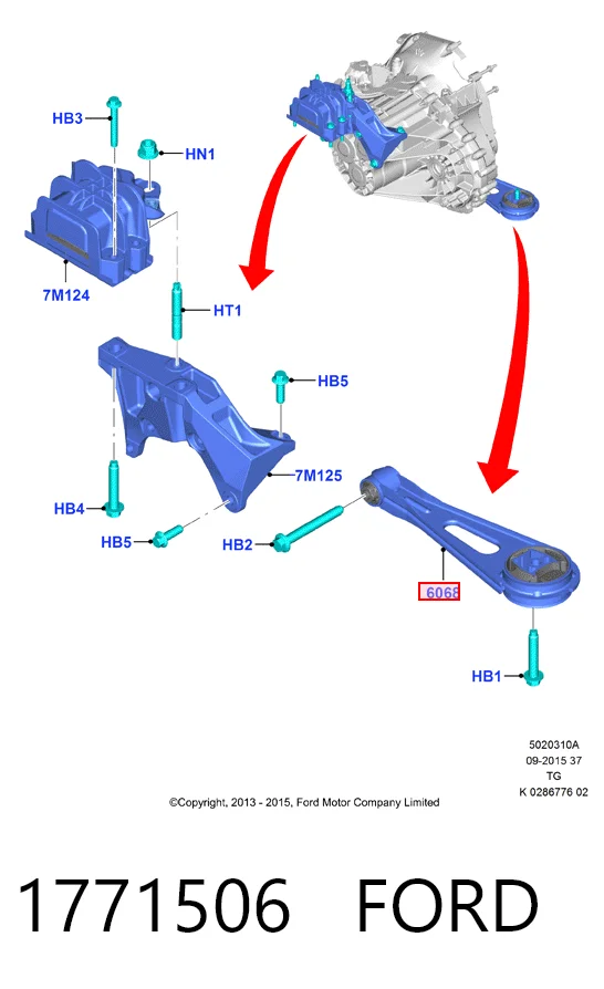 1771506 Ford Taco de motor