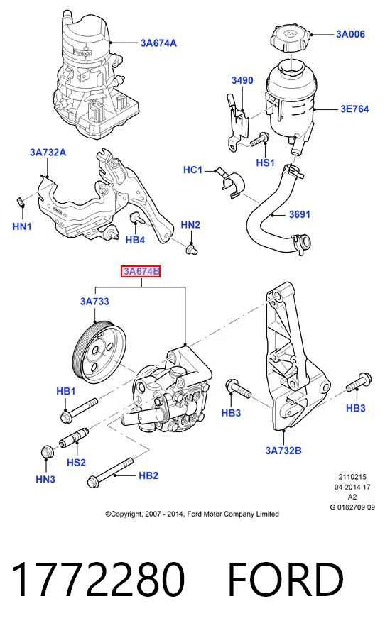 1772280 Ford Bomba hidráulica de dirección