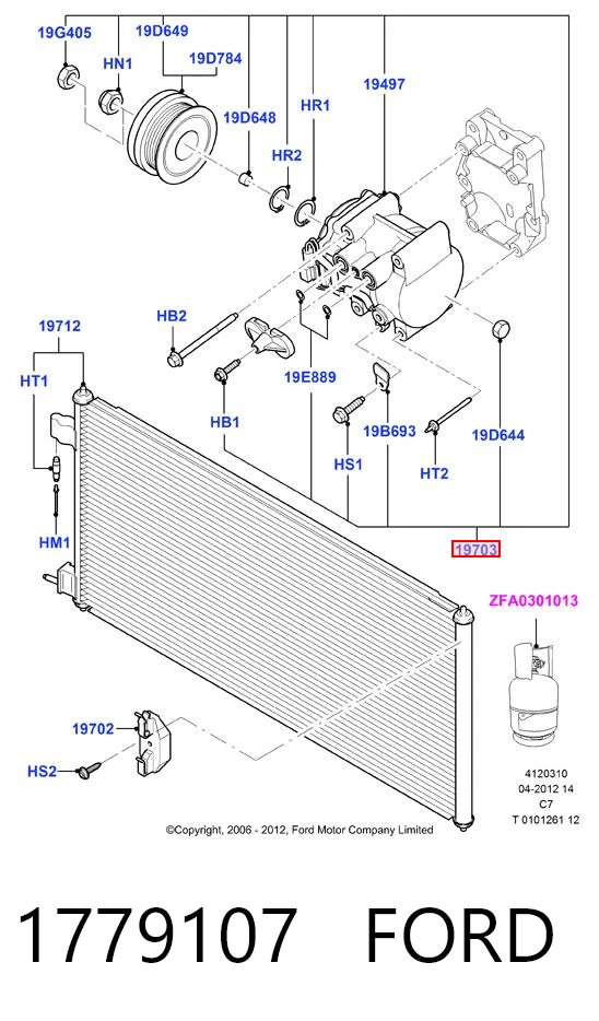 1779107 Ford Compresor climatizador
