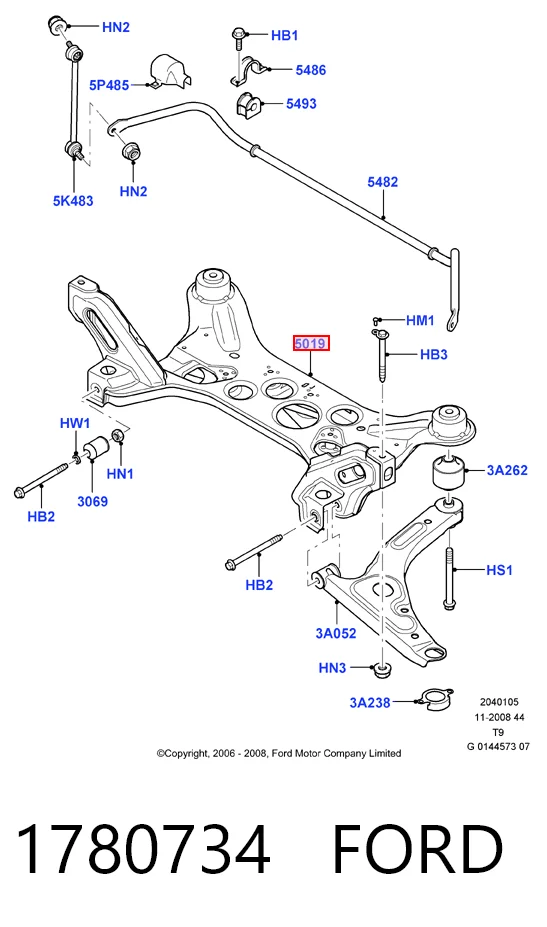 Cuna de motor Ford Transit (2006-2014)