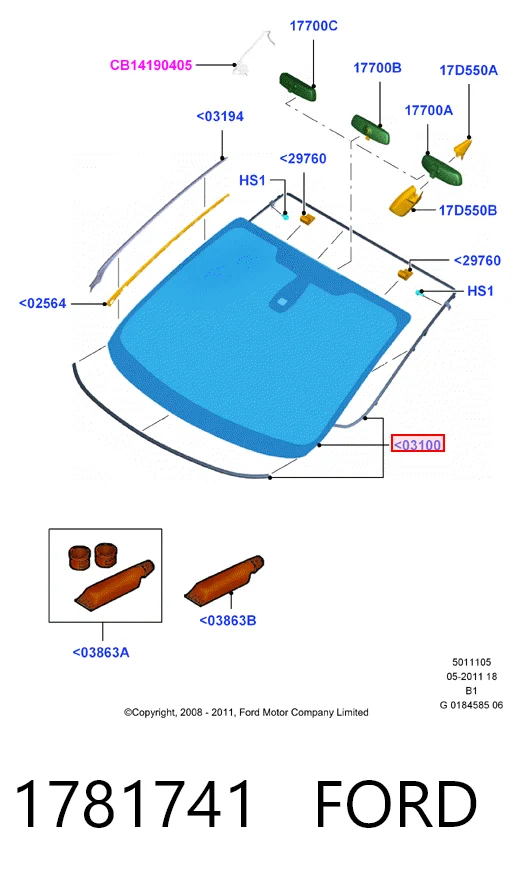 Parabrisas de coche Ford Fiesta ()