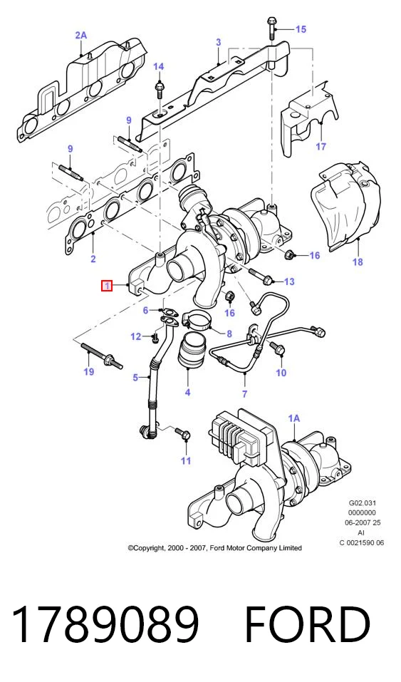 Turbocompresor 1789089 FORD