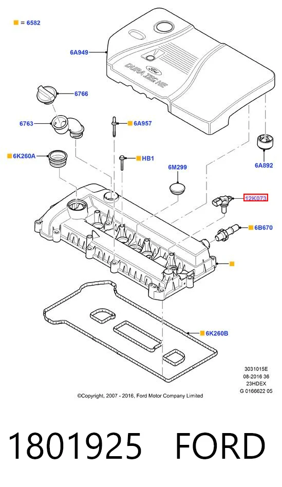 1801925 Ford Sensor de posición del cigüeñal