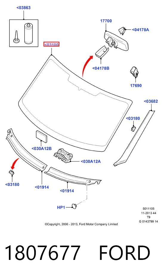 Parabrisas 1807677 FORD
