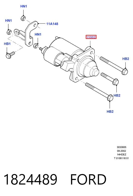 1824489 Ford Arranque motores