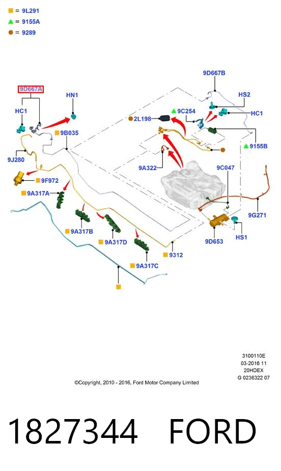  Valvula de purga del canister Ford Focus 3