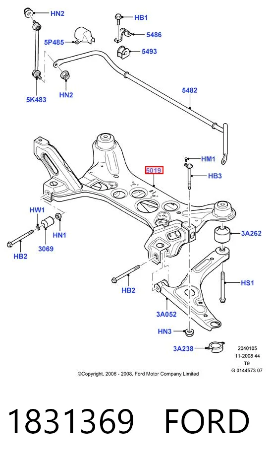 Puente delantero para Ford Transit V347/8