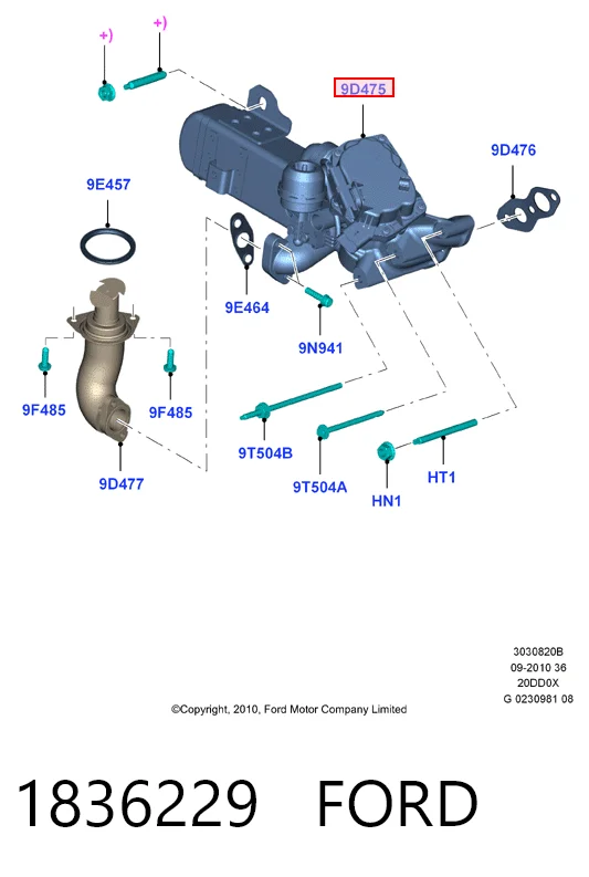 Válvula EGR 1836229 FORD