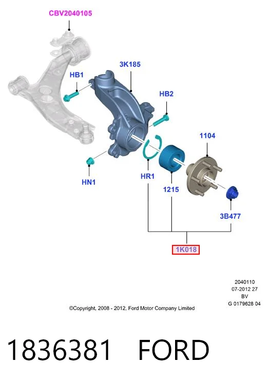 Cojinete de rueda delantero Ford Focus III desde 34,82 €